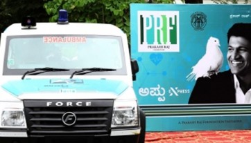 Prakash Raj donates free ambulance to poor in memory of Puneeth Rajkumar