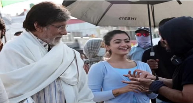 బిగ్ బి తో శ్రీవల్లి... మేఘాల్లో తేలుతున్న నేషనల్ క్రష్... 

