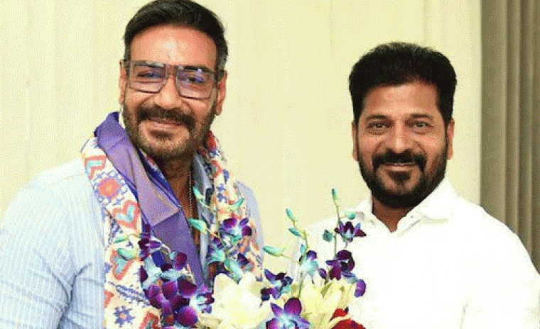 తెలంగాణ సీఎం రేవంత్ రెడ్డితో అజయ్ దేవ్‌గన్ భేటీ
