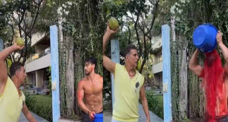  అక్షయ్ కుమార్ మరియు టైగర్ ష్రాఫ్ హోలీ   వీడియో వైరల్