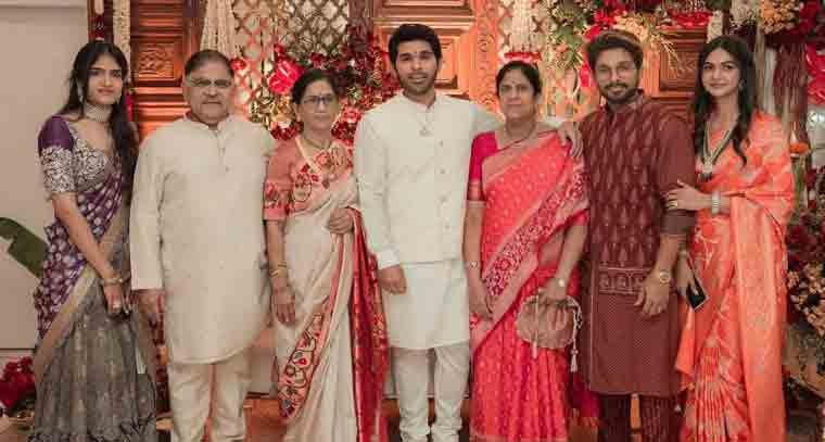 వైభవంగా అల్లు శిరీష్ ప్రీ వెడ్డింగ్ రిసెప్షన్
