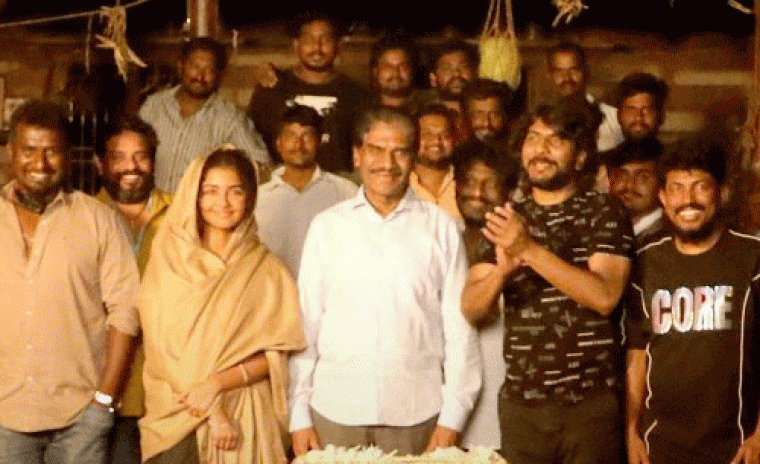 'భోగి' సెట్స్ లో ప్రొడ్యూసర్ రాధా మోహన్ బర్త్ డే సెలెబ్రేషన్స్ 