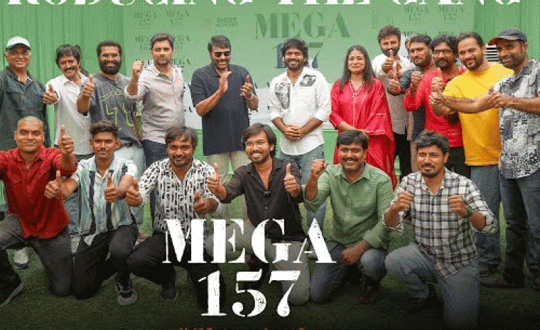 కేరళలో కొత్త షెడ్యూల్ ని ప్రారంభించిన 'మెగా 157'