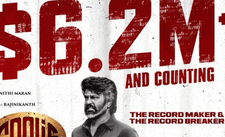 $6.2M మార్క్ కి చేరుకున్న 'కూలీ' నార్త్ అమెరికా గ్రాస్