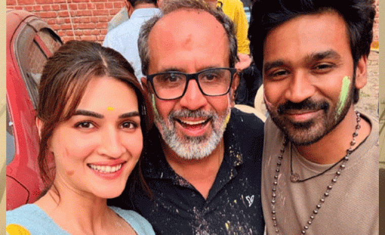 'తేరే ఇష్క్ మెయిన్' సెట్స్‌లో హోలీని జరుపుకున్న ధనుష్, కృతి సనన్