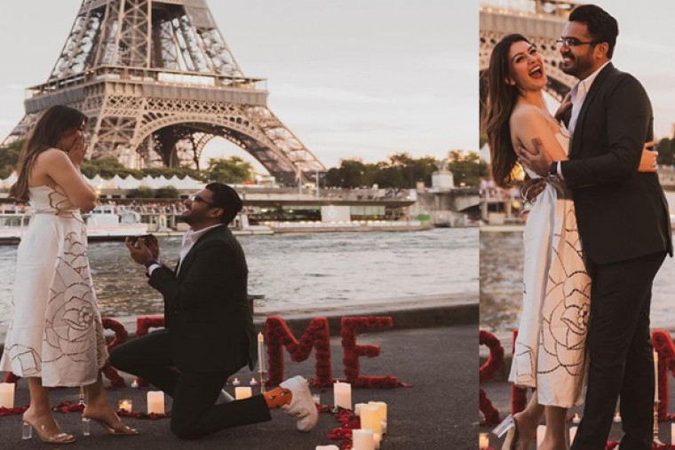 హన్సిక మ్యారేజ్ ప్రొపోజల్ ఎంత క్యూట్ గా జరిగిందో... పిక్స్ వైరల్..!!