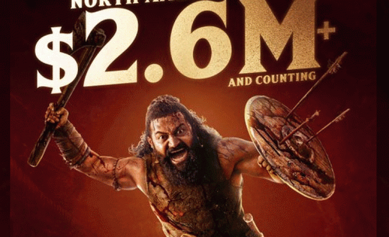 $2.6M మార్క్ కి చేరుకున్న 'కాంతారా చాప్టర్ 1' నార్త్ అమెరికా గ్రాస్ 