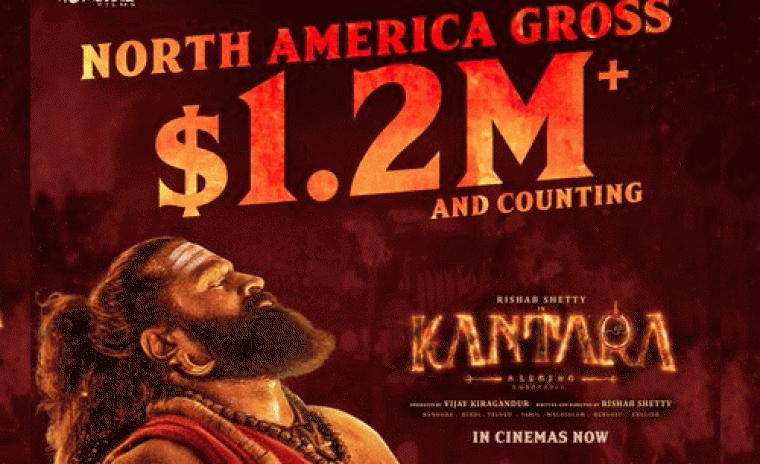 $1.2M మార్క్ కి చేరుకున్న 'కాంతారా చాప్టర్ 1' నార్త్ అమెరికా గ్రాస్ 