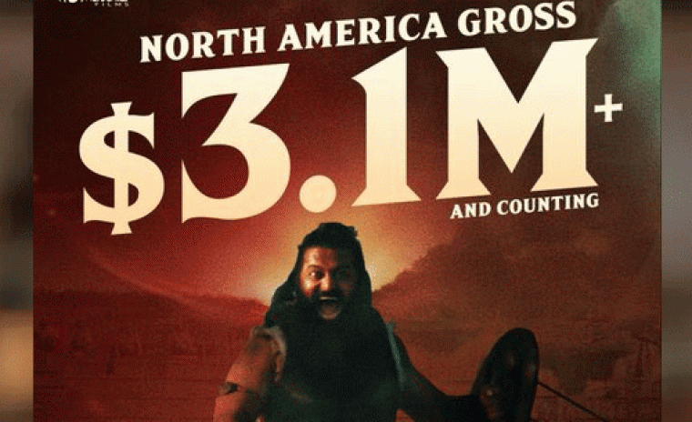 $3.1M మార్క్ కి చేరుకున్న 'కాంతారా చాప్టర్ 1' నార్త్ అమెరికా గ్రాస్ 