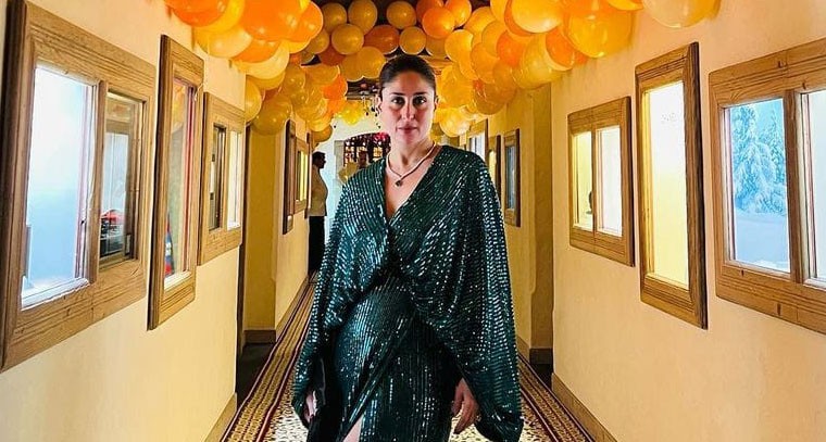 గ్రీన్ కలర్ డ్రెస్‌లో కరీనా