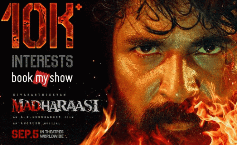 బుక్ మై షోలో 'మాధరాసి' కి భారీ స్పందన