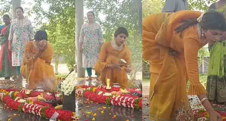 కన్నతల్లికి నివాళులు అర్పించిన మంచు లక్ష్మి 
