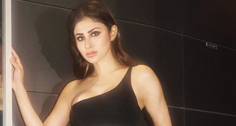 వన్ షోల్డర్ బాడీ ఫిట్ గౌనులో మౌని రాయ్