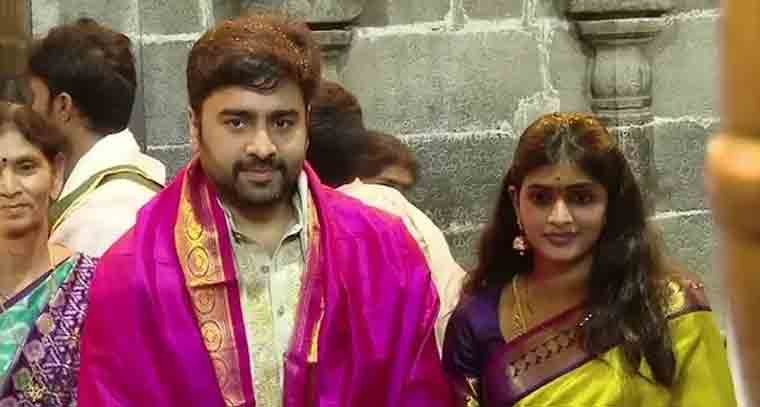 తిరుమల శ్రీవారిని దర్శించుకున్న నారా రోహిత్ దంపతులు 
