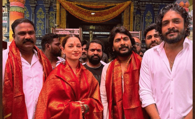 శ్రీ పెద్దమ్మ తల్లి దేవాలయాన్ని సందర్శించిన 'ఓదెల 2' బృందం