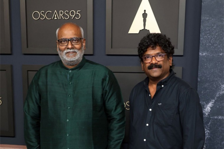 ఆస్కార్ నామినీ లంచ్ లో 'నాటు నాటు' స్వరకర్తలు..!!