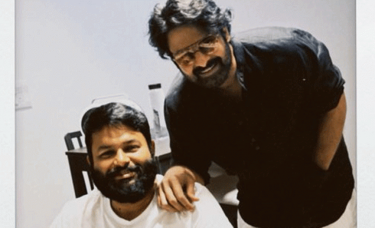 'రాజా సాబ్' మ్యూజిక్ సెషన్ కోసం థమన్ స్టూడియోలో ప్రభాస్