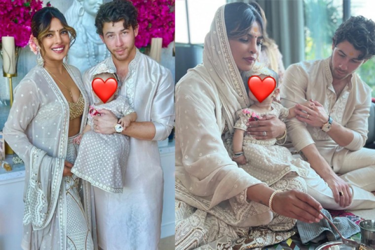 వైరల్ పిక్స్: కూతురితో ప్రియాంక చోప్రా, నిక్ జోనస్ల తొలి దివాళి 