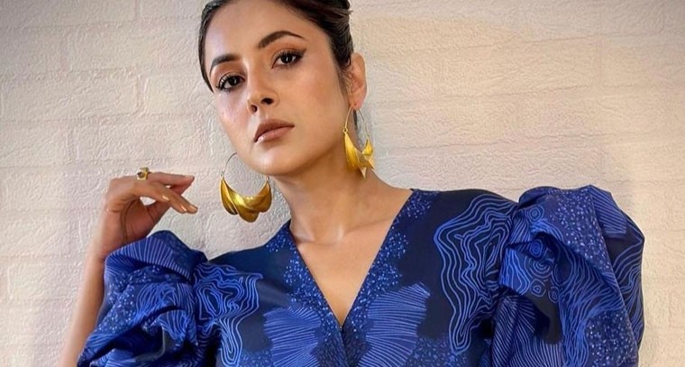 బ్లూ డ్రెస్ లో షెహనాజ్ గిల్ 