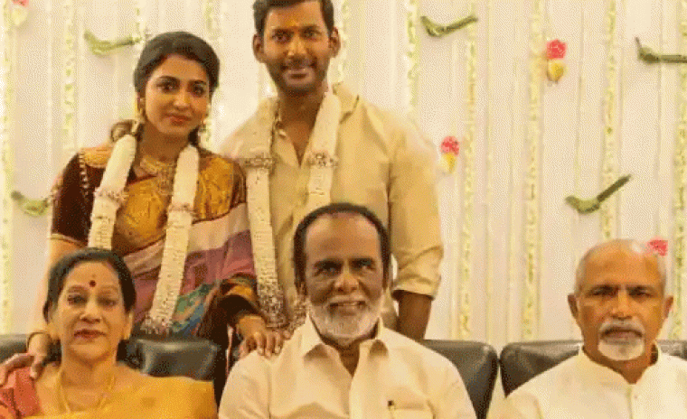 సాయి ధన్సికతో నిశ్చితార్థం చేసుకున్న విశాల్