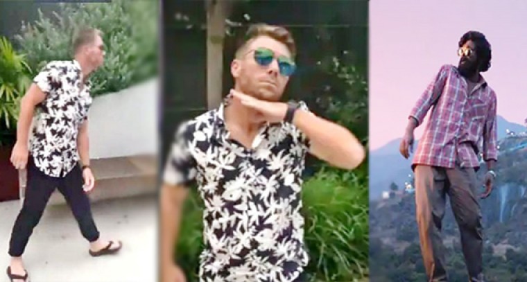 శ్రీవల్లి పాటకు డేవిడ్ వార్నర్ డాన్స్

