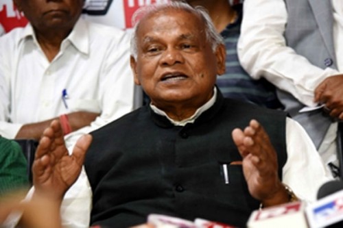 Jitan Ram Manjhi, BJP MLAs stage sit-in protest outside Speaker's office in Bihar Assembly