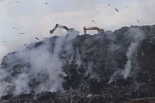 Ghazipur landfill blaze sparks political furore, fire-fighting operation continues