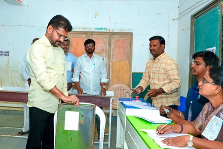 Telangana Municipal polls: CM Revanth Reddy, Deputy CM cast votes