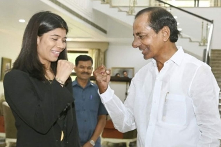 Chief Minister KCR congratulates Nikhat Zareen on winning gold