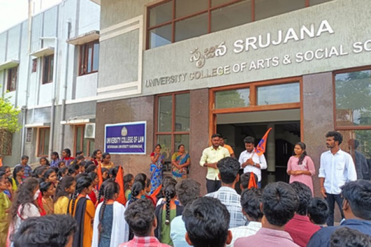 Student groups continue protests at Hyderabad Central University, some arrested