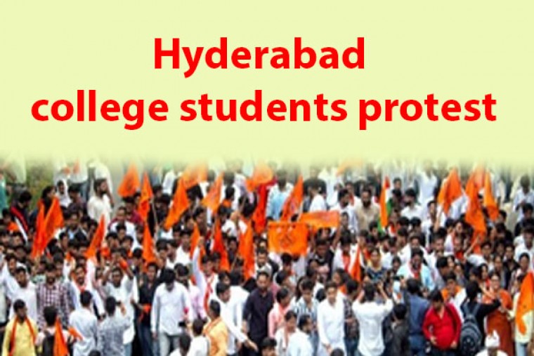 Hyderabad college students protest over alleged video recording in washrooms; 7 suspects being grilled