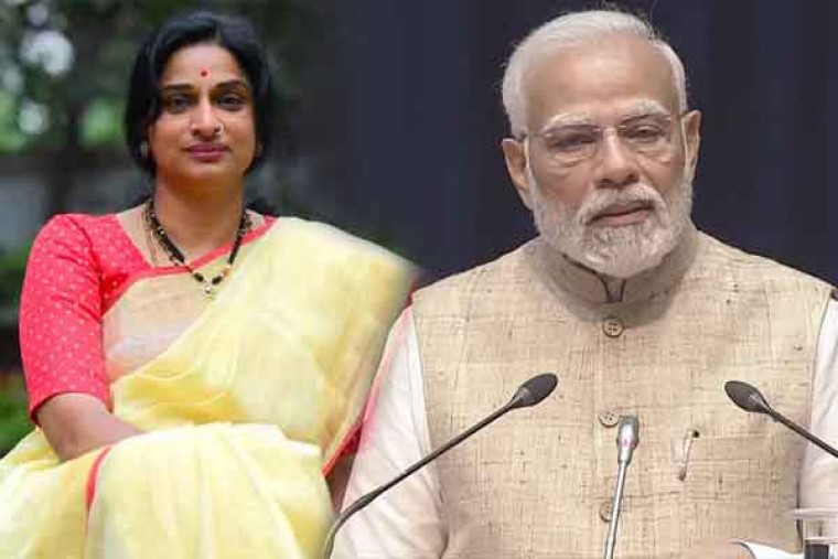 PM Modi showers praise on BJP's Hyderabad candidate K. Madhavi Latha