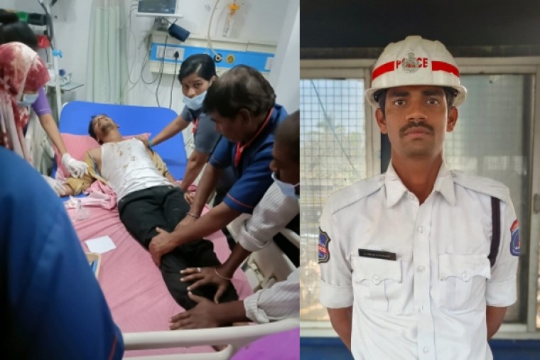 Hyderabad traffic police constable saves life with CPR