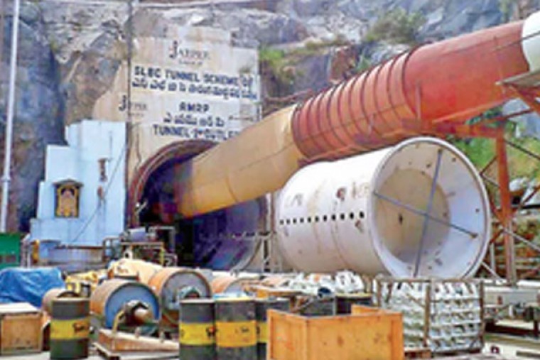 Under-construction tunnel collapses in Telangana, seven workers feared trapped
