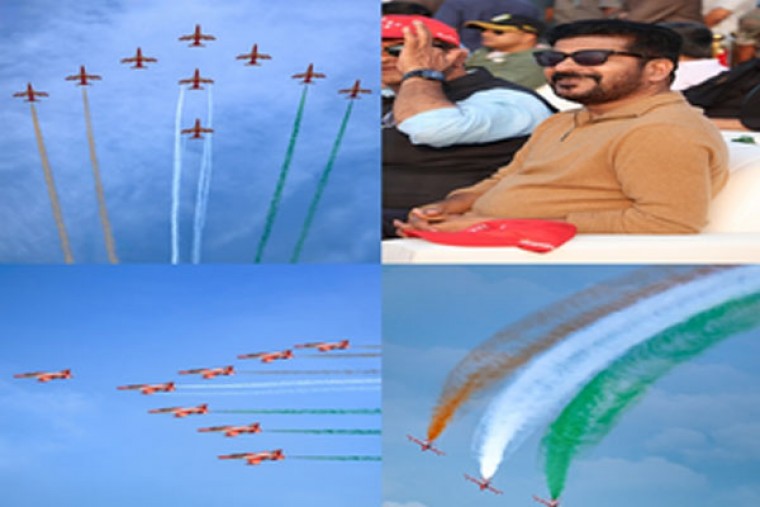 IAF's Suryakiran Aerobatic Team dazzles Hyderabad skies
