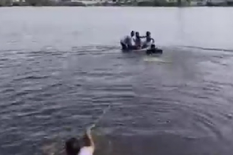 Hyderabad man drives car with three kids into lake, saved by locals
