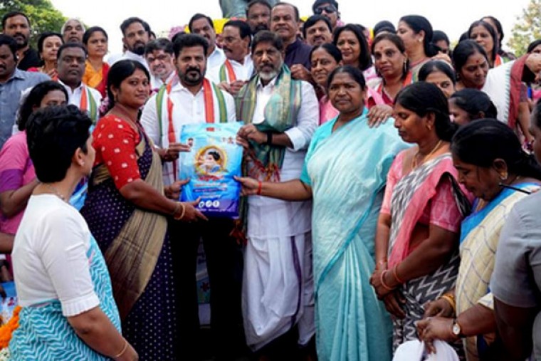 CM Revanth Reddy begins distribution of one crore sarees