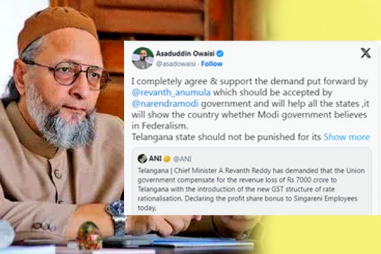 Asad Owaisi Backs Revanth Reddy's Demand for Rs 7,000 Crore GST Compensation