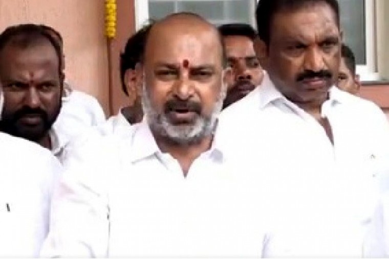 Temple demolished in Hyderabad for Muslim votes, says MoS Bandi Sanjay