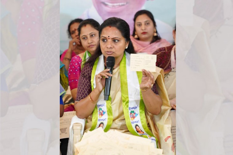 Kavitha Launches Postcard Protest, Pressures Telangana Govt on Womens Promises