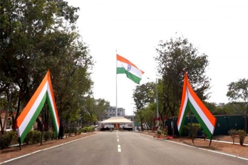 Hyderabad Army Garrison Installs 108-Foot National Flag Mast