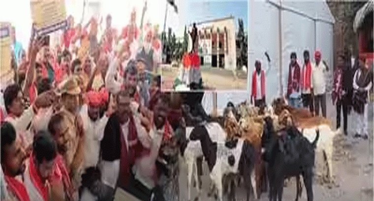 గాంధీ భవన్‌లోకి గొర్రెలు..గొల్లకుర్మలు ఆందోళన