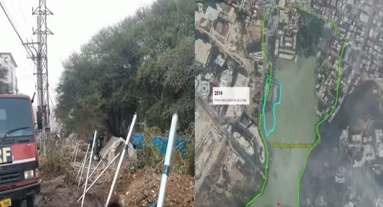 దుర్గం చెరువు ఆక్రమ‌ణ‌లకు హైడ్రా చెక్‌,,,5 ఎక‌రాల మేర క‌బ్జాల‌ను తొల‌గించిన హైడ్రా