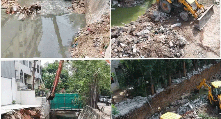 ఆక్రమణల తొలగింపు.. కూక‌ట్‌ప‌ల్లి, చింత‌ల‌బ‌స్తీలో నాలాల విస్త‌ర‌ణ‌
