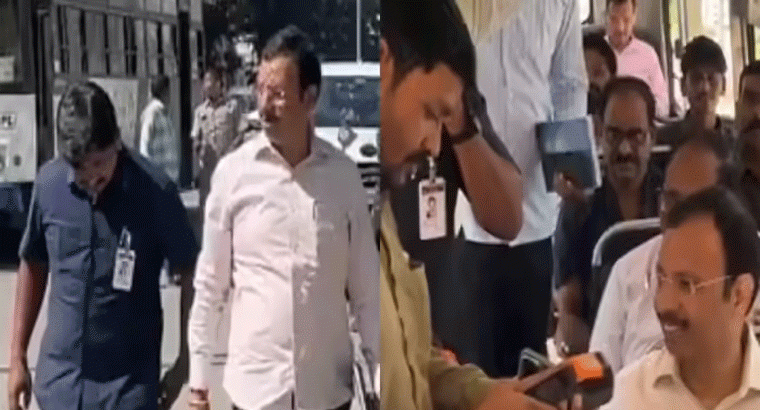 సాధారణ ప్రయాణికుడిలా.. టికెట్ తీసుకొని ఆర్టీసీ బస్సెక్కిన సజ్జనార్