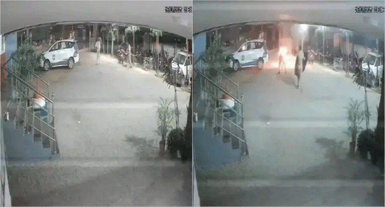 కేసు పెడ్తారా అంటూ పెట్రోల్‌తో నిప్పంటించుకున్న మందుబాబు