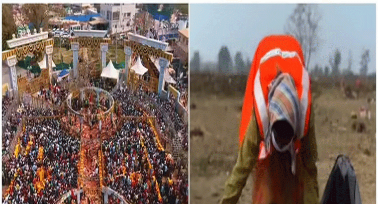 మేడారంలో టన్నుల కొద్దీ కోళ్లు, మేక తలకాయలు,,,,,పారిశుధ్య సిబ్బందికి జంతు వ్యర్థాల సవాల్