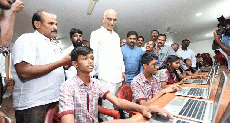 హరీశ్ రావు: ఇందిరానగర్ ప్రభుత్వ పాఠశాలలో కొత్త కంప్యూటర్ ల్యాబ్ ప్రారంభం