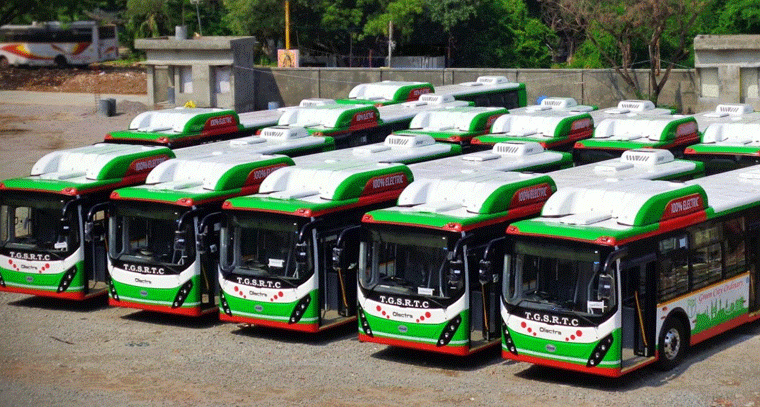 TSRTC రైడ్ greener: 1,085 ఎలక్ట్రిక్ బస్సులు వచ్చాయి