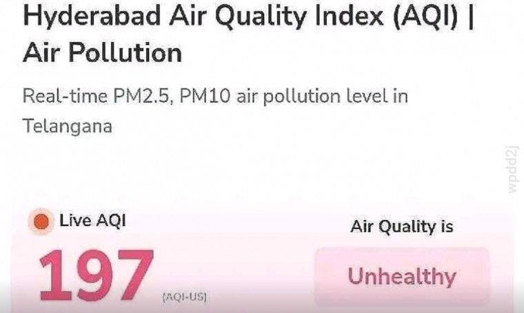 హైదరాబాద్ లో తగ్గిన ఎయిర్ క్వాలిటీ.. జాగ్రత్త!